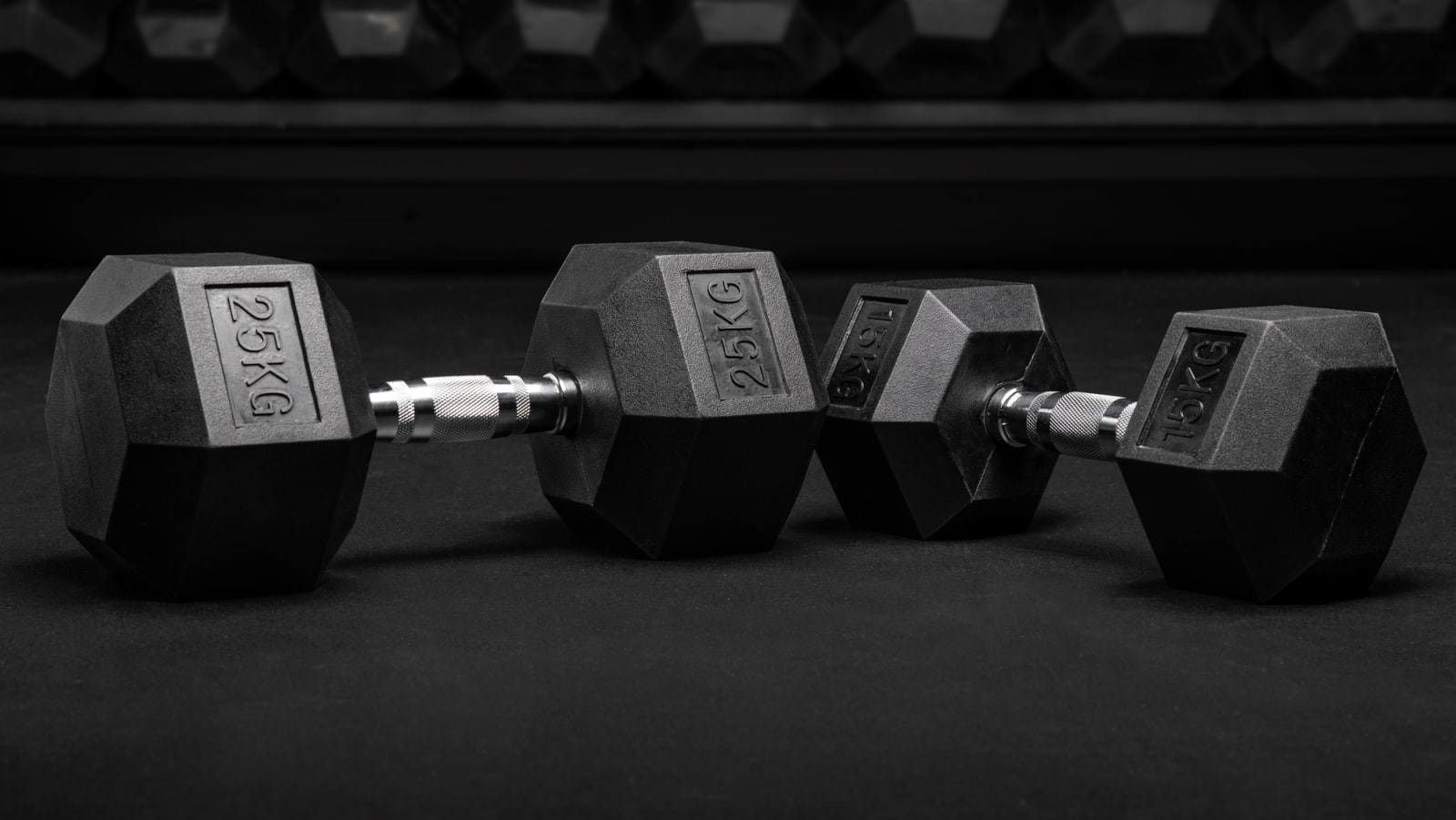 KG Rubber Hex Dumbbells Rogue Fitness Australia